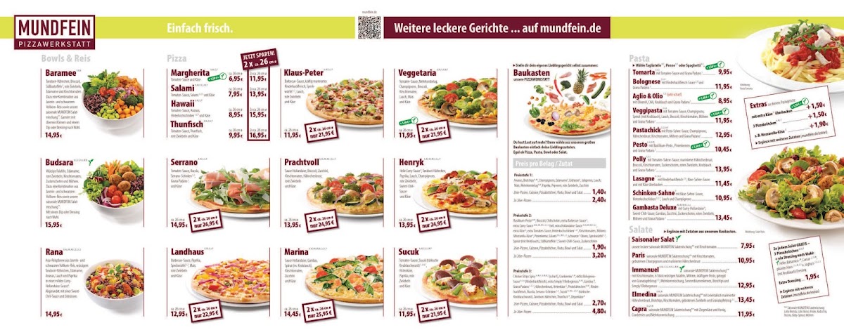Menu Mundfein Pizzawerkstatt Rheine-1
